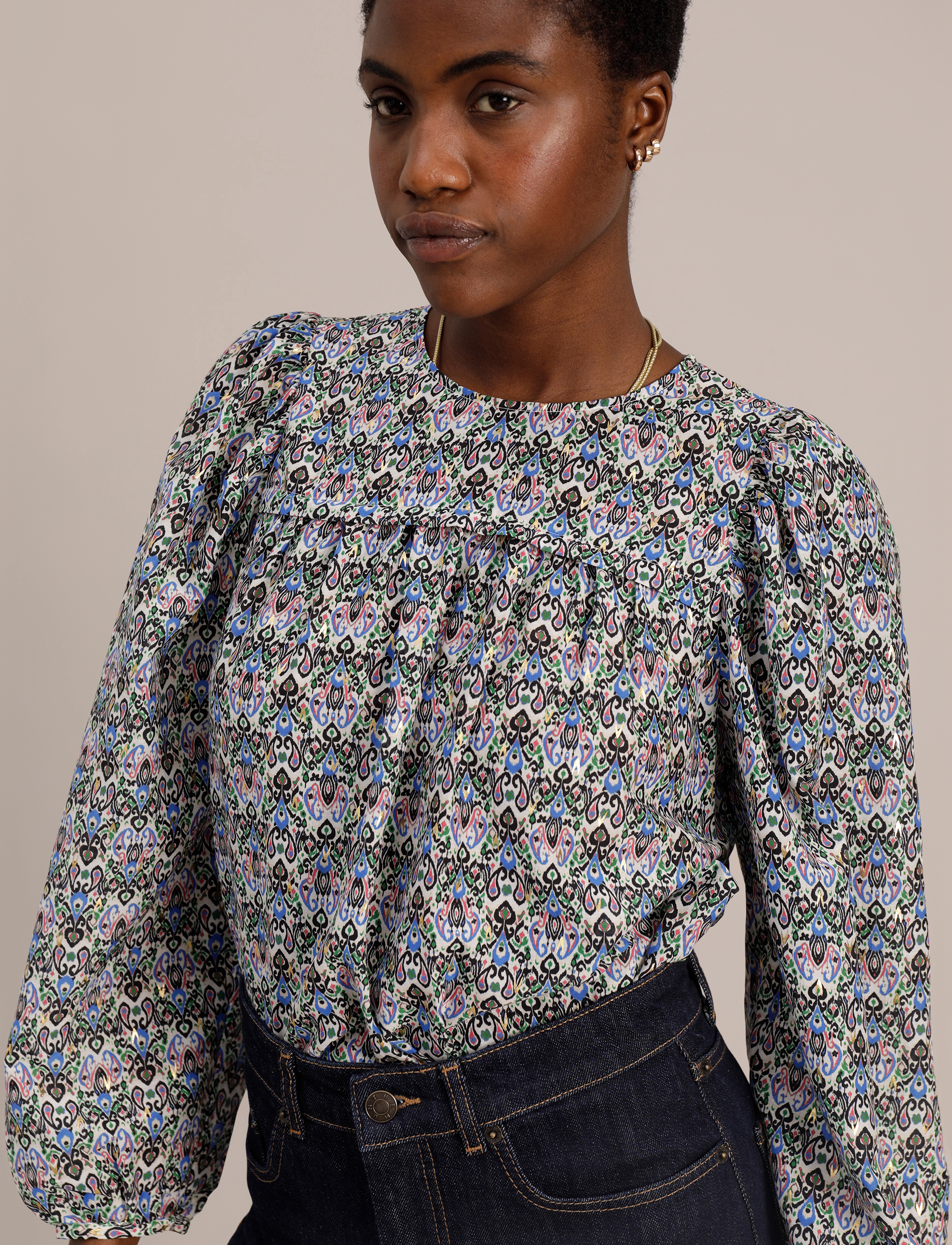 Munthe - JUSTY - long-sleeved blouses - ivory - 4