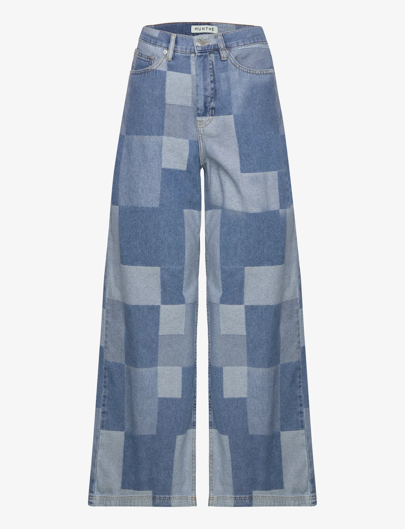 Munthe - ECUBE - pantalons larges - blue - 1