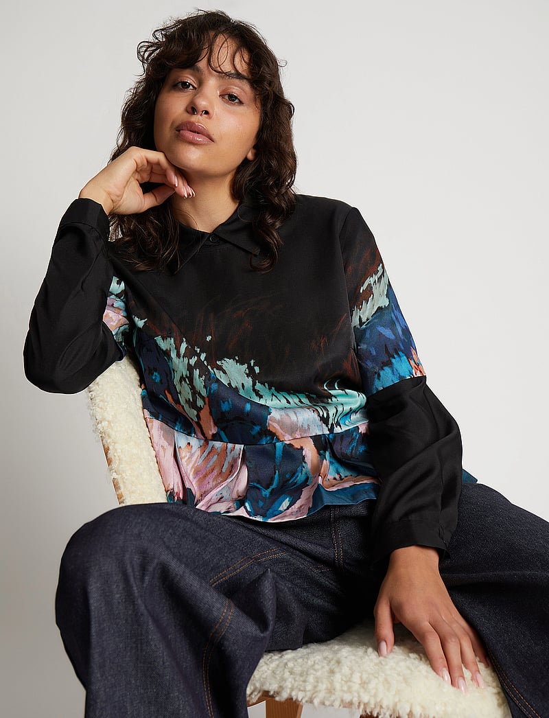 Munthe - SOLUS - short-sleeved blouses - black - 5