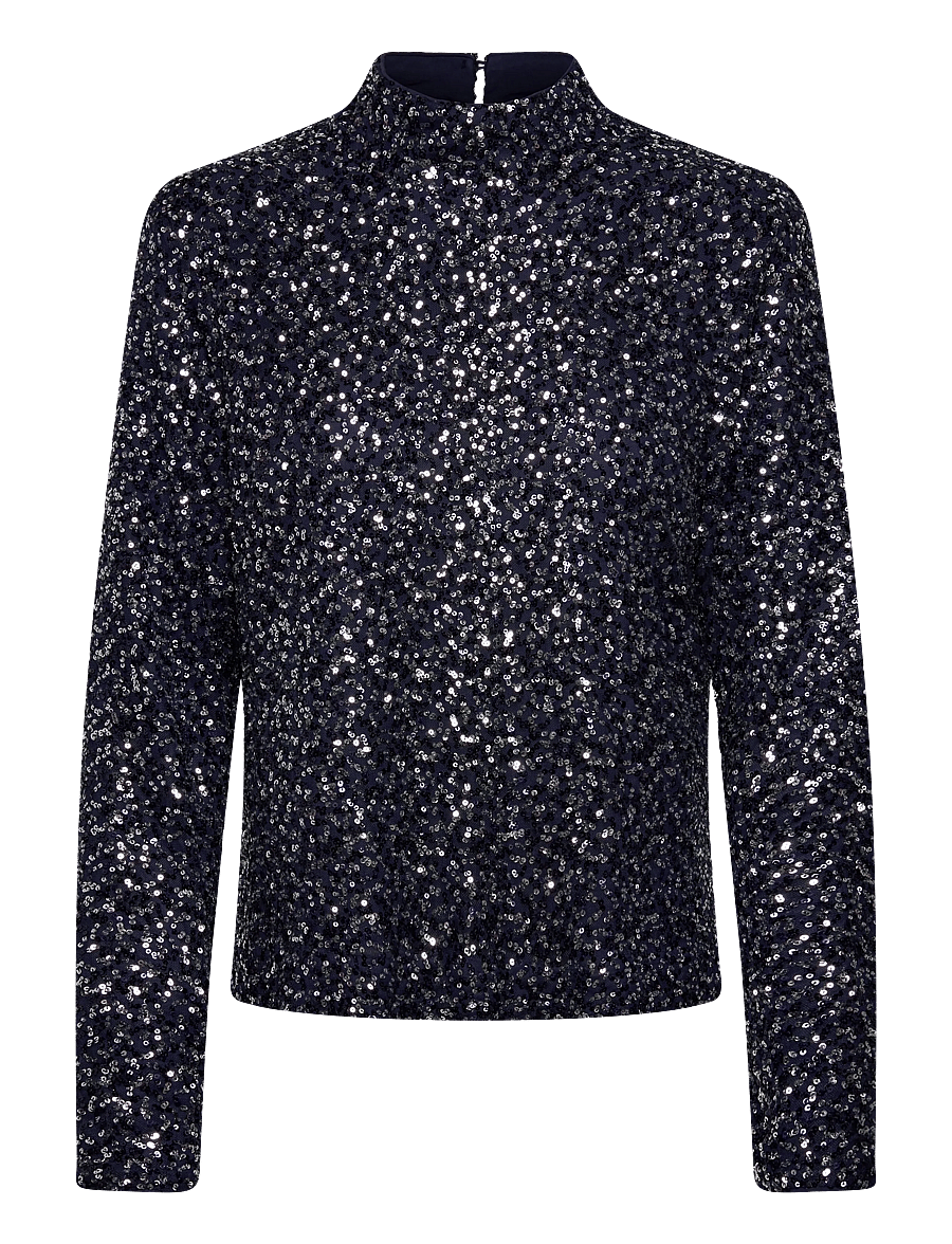 Munthe - SALSU - long sleeved blouses - navy - 0
