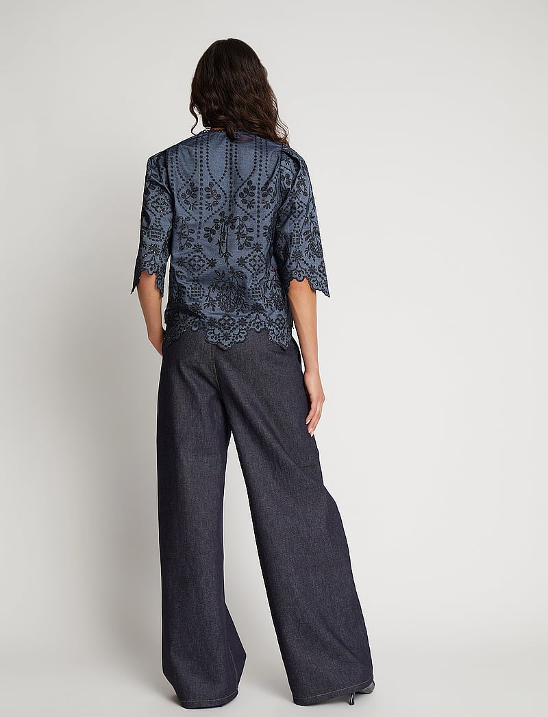 Munthe - SACCA - kortärmade blusar - indigo - 3