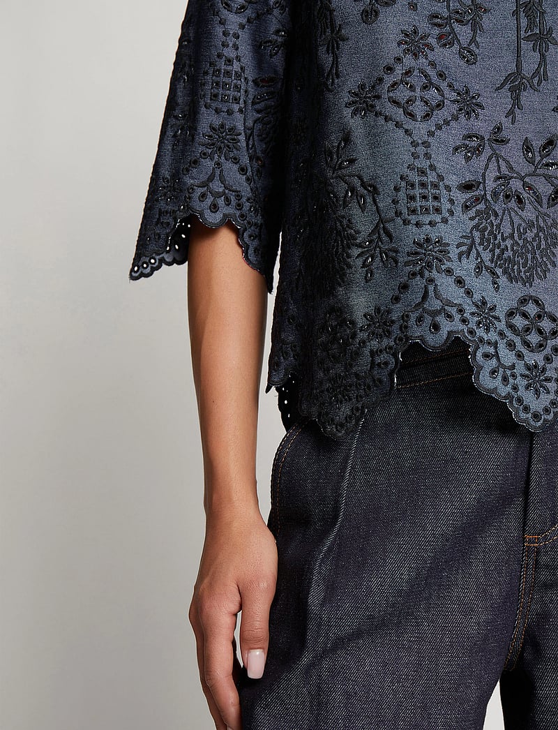 Munthe - SACCA - kortärmade blusar - indigo - 5