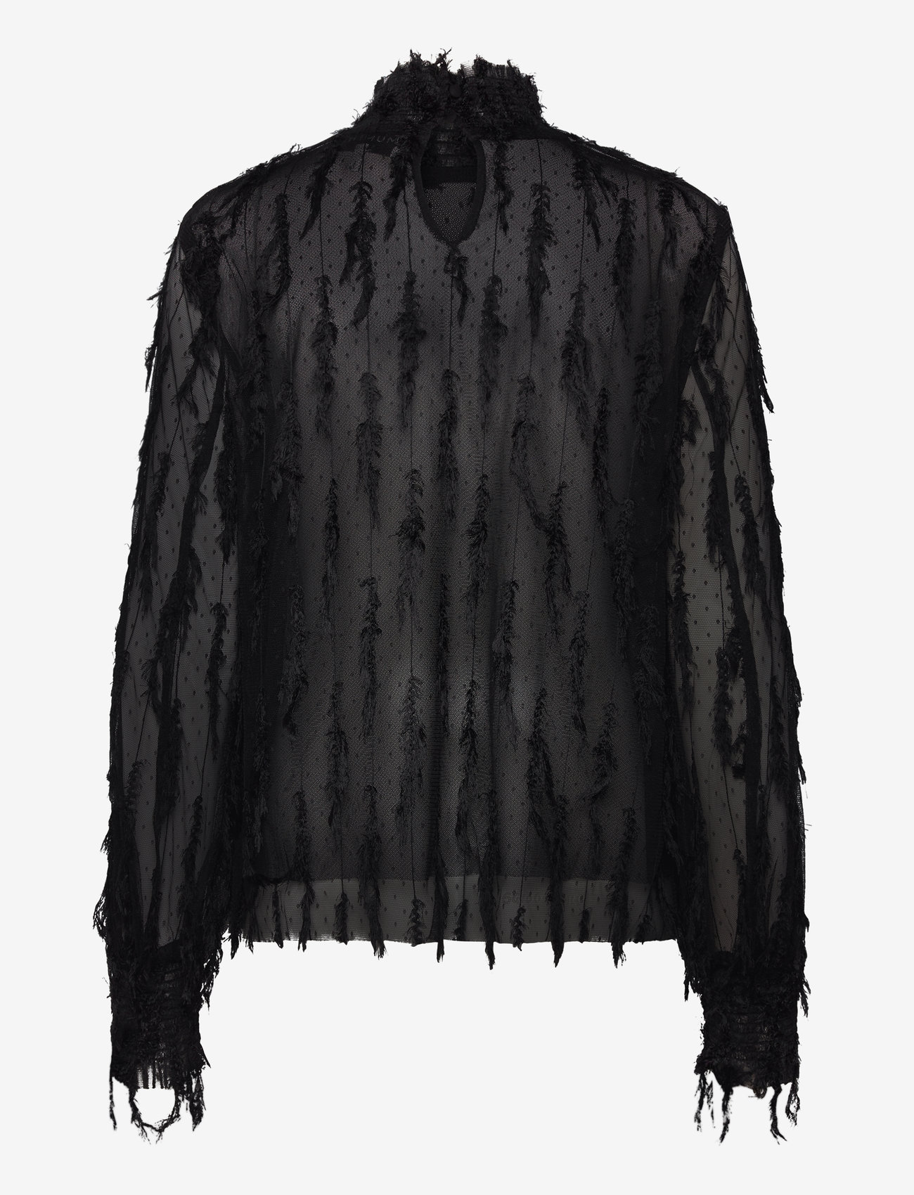 Munthe - SKALLO - pikkade varrukatega pluusid - black - 2