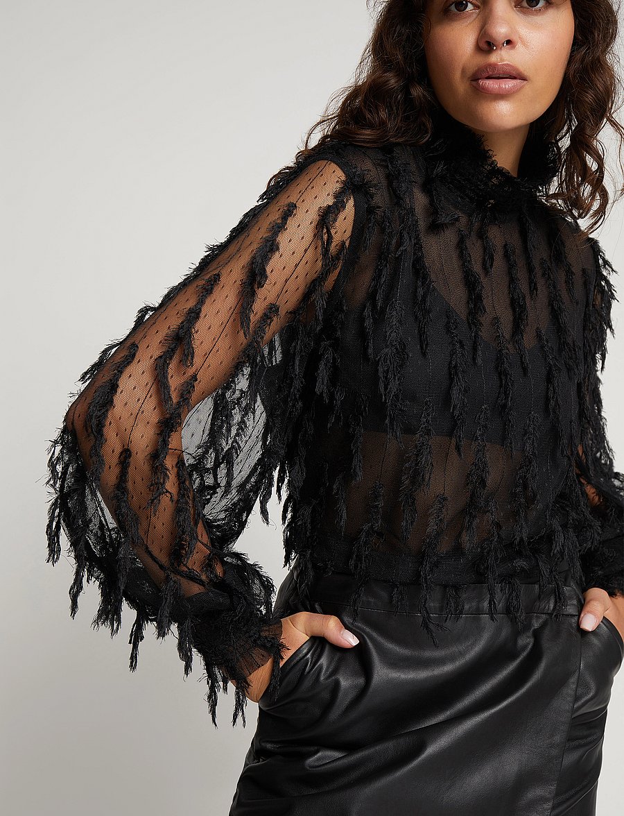 Munthe - SKALLO - langärmelige blusen - black - 4