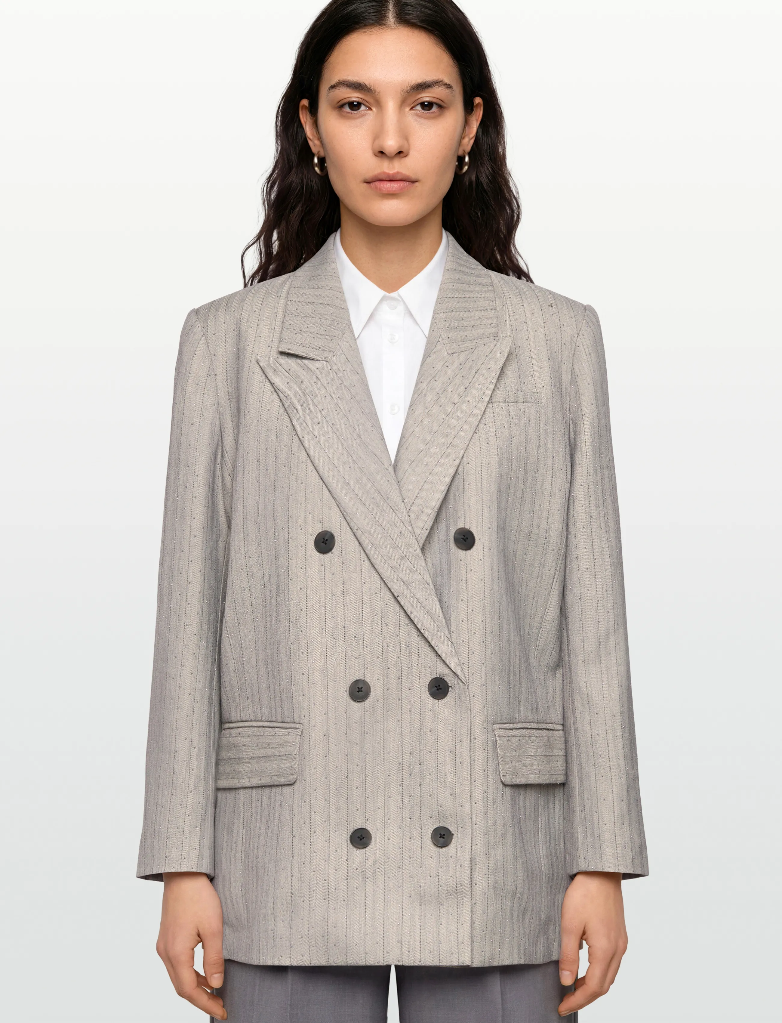Munthe - SAIMAI - zweireihige blazer - grey - 3