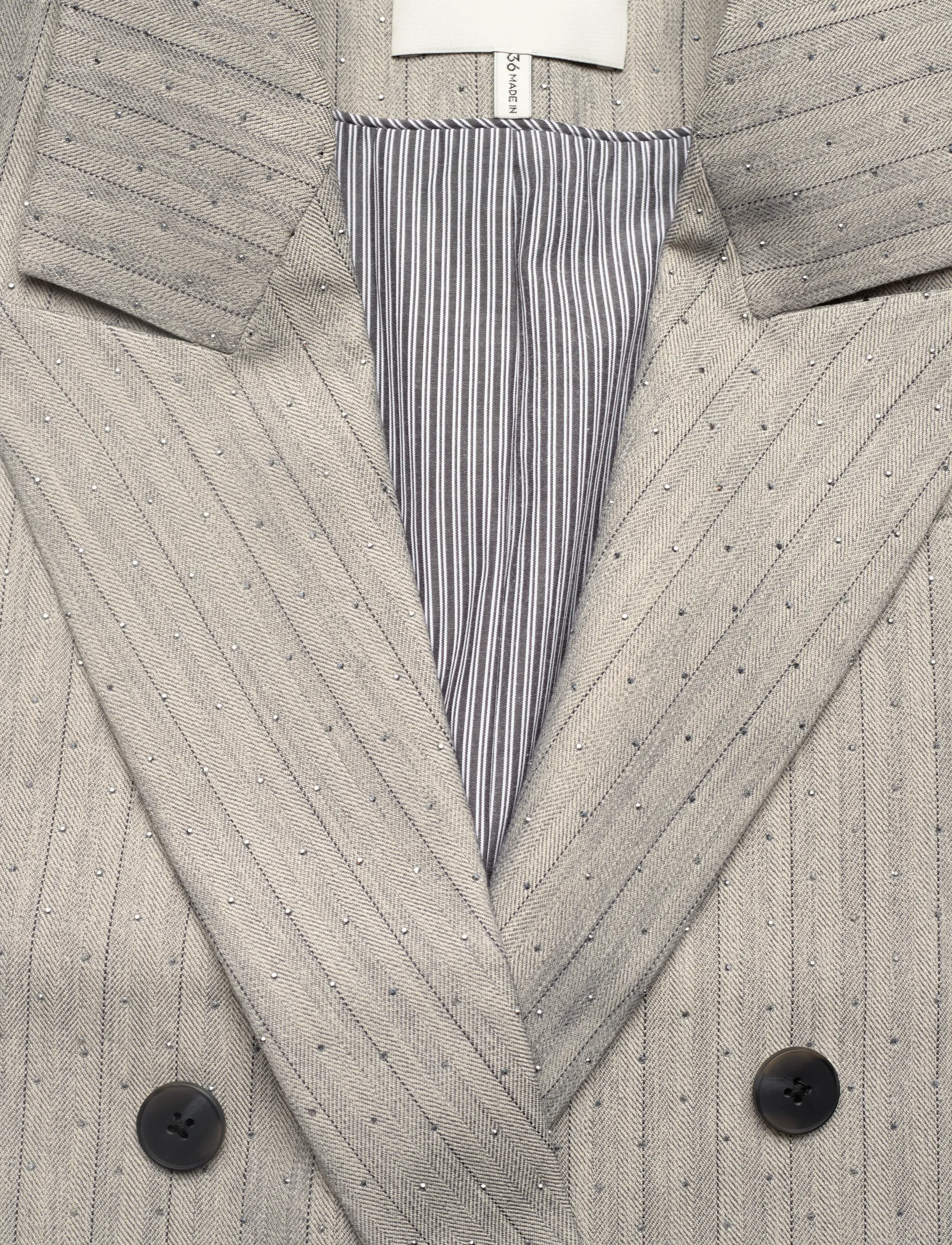 Munthe - SAIMAI - double breasted blazers - grey - 2