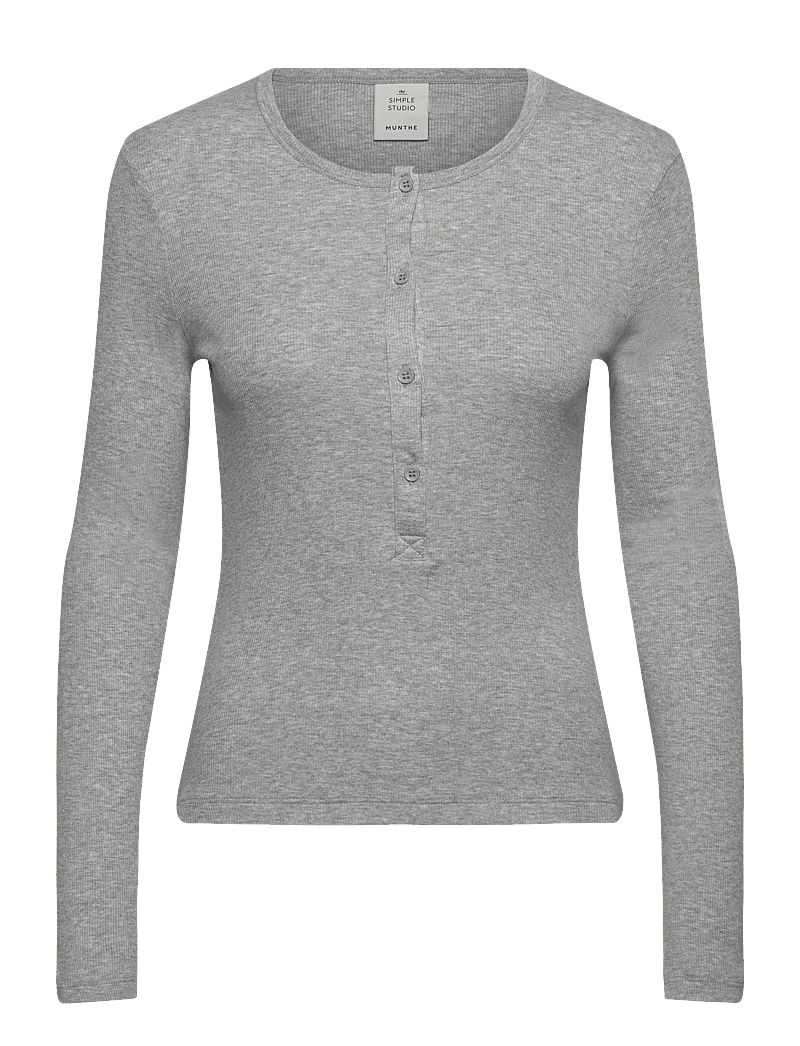 Munthe - GRACE - pikkade varrukatega alussärgid - grey - 1