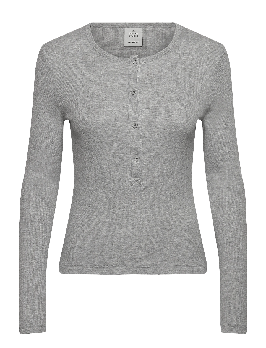 Munthe - GRACE - pikkade varrukatega alussärgid - grey - 1