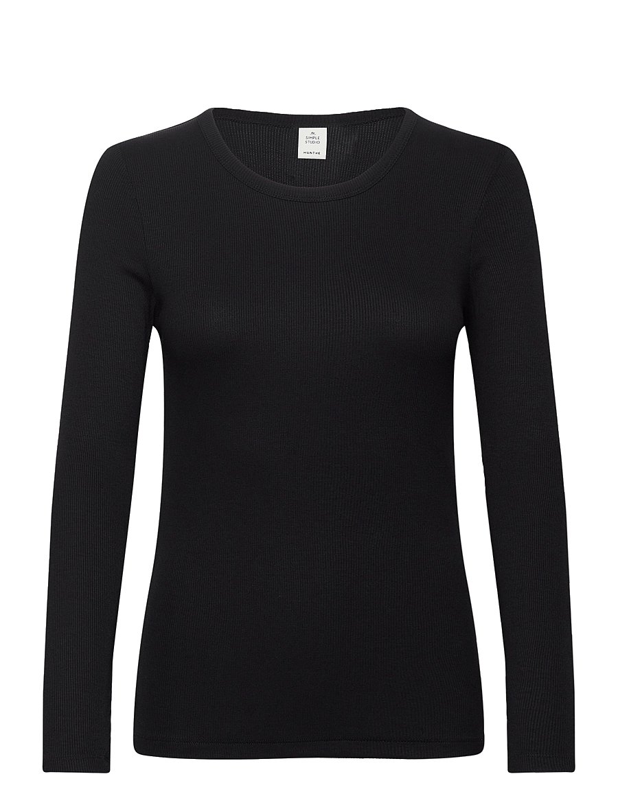 Munthe - CUTEST - langärmlige tops - black - 1