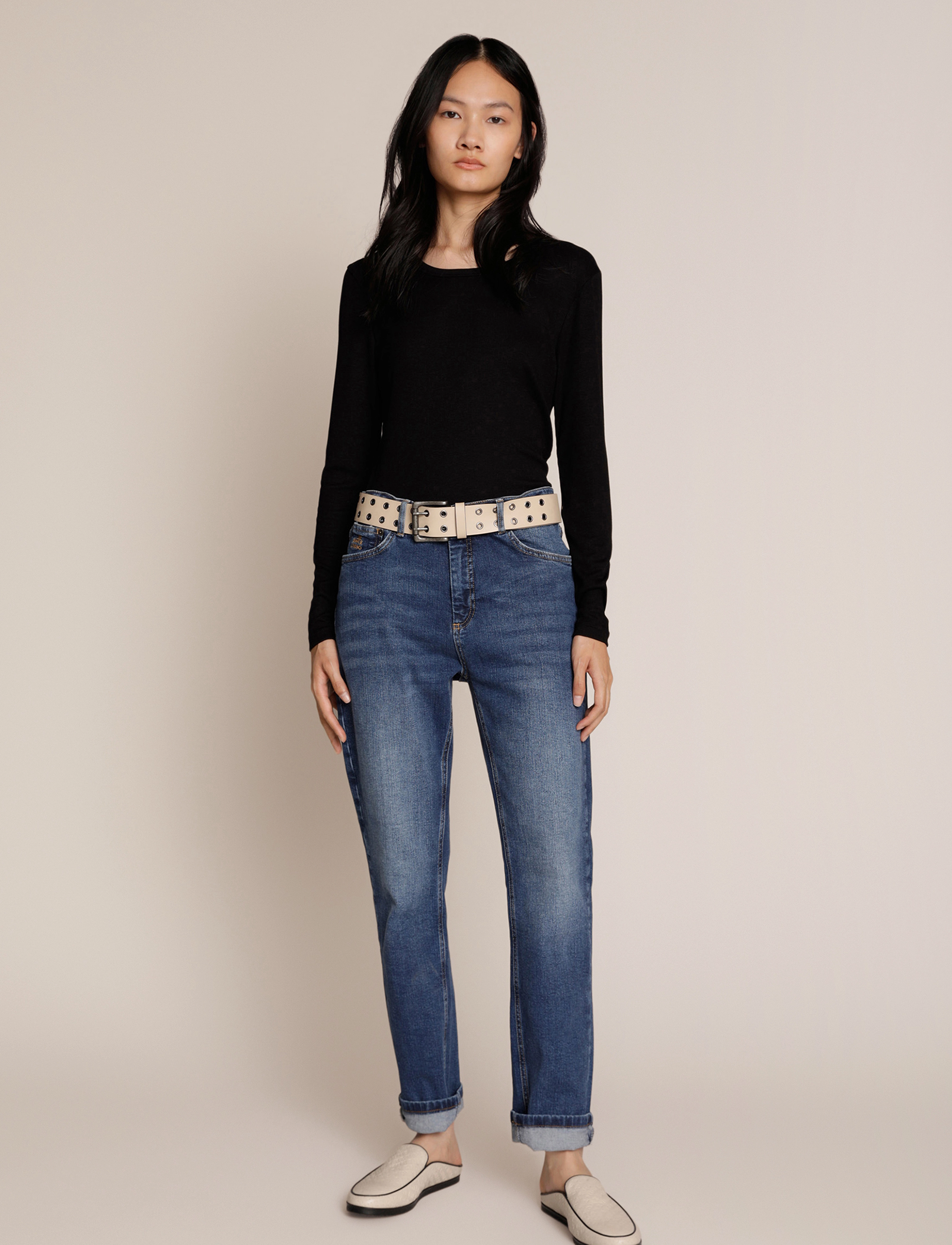 Munthe Cutest, 34, Black, T-Shirts & Toppe > Langærmede, Dame