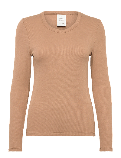 Munthe CUTEST - Long-sleeved tops - CAMEL / beige