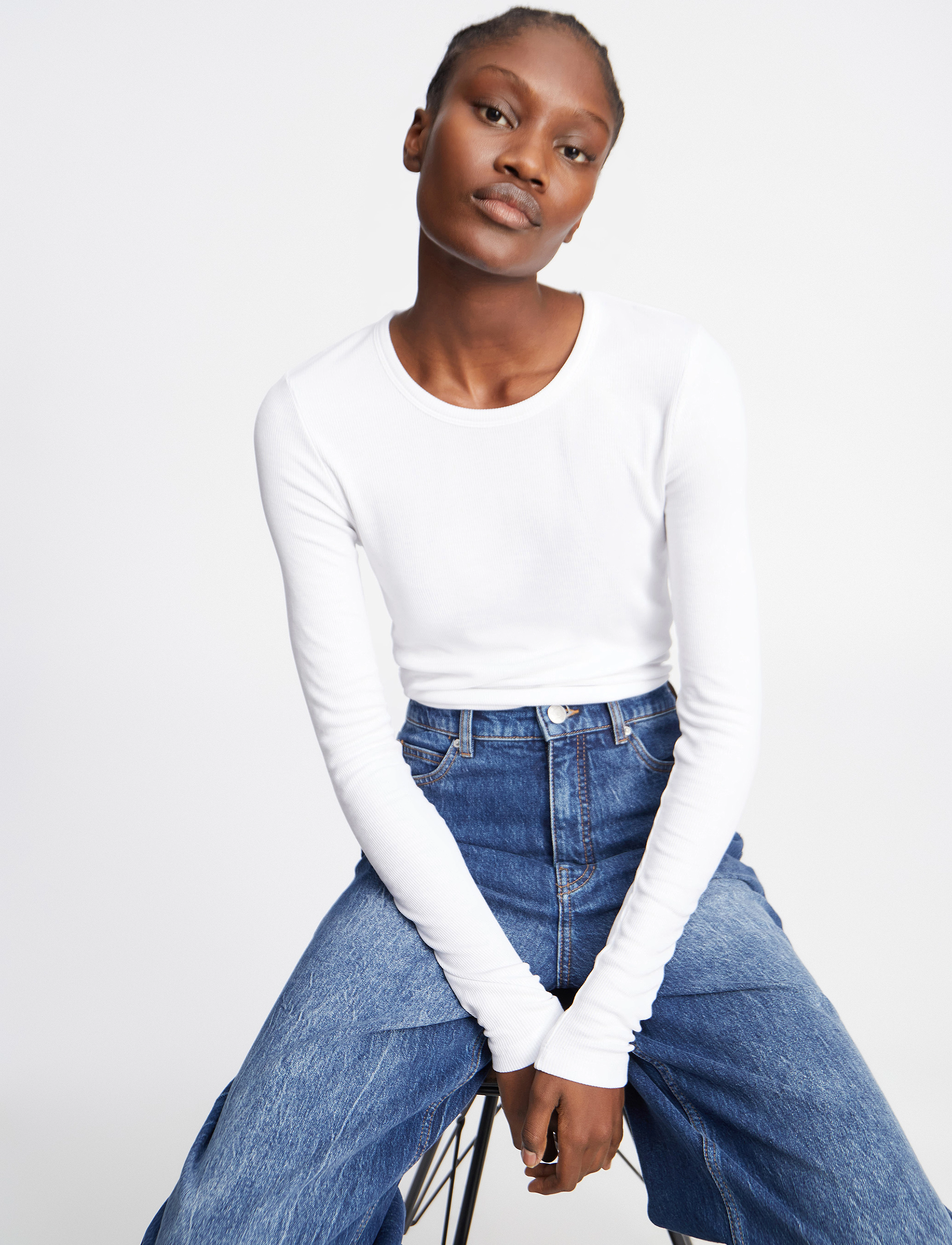 Munthe Cutest, 38, White, T-Shirts & Toppe > Langærmede, Dame