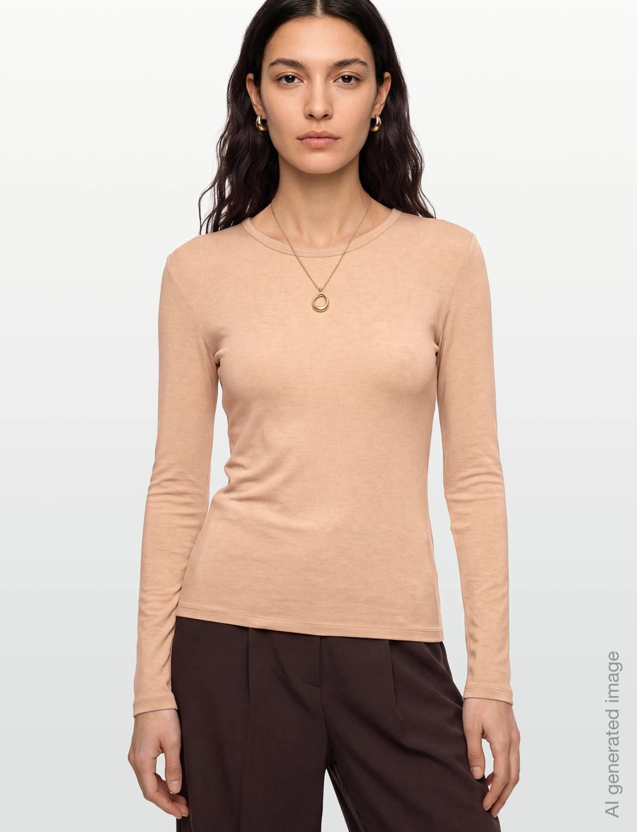 Munthe - LUTEST - långärmade toppar - sand - 3