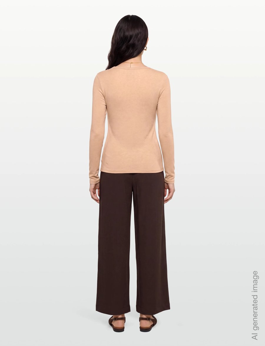 Munthe - LUTEST - långärmade toppar - sand - 4