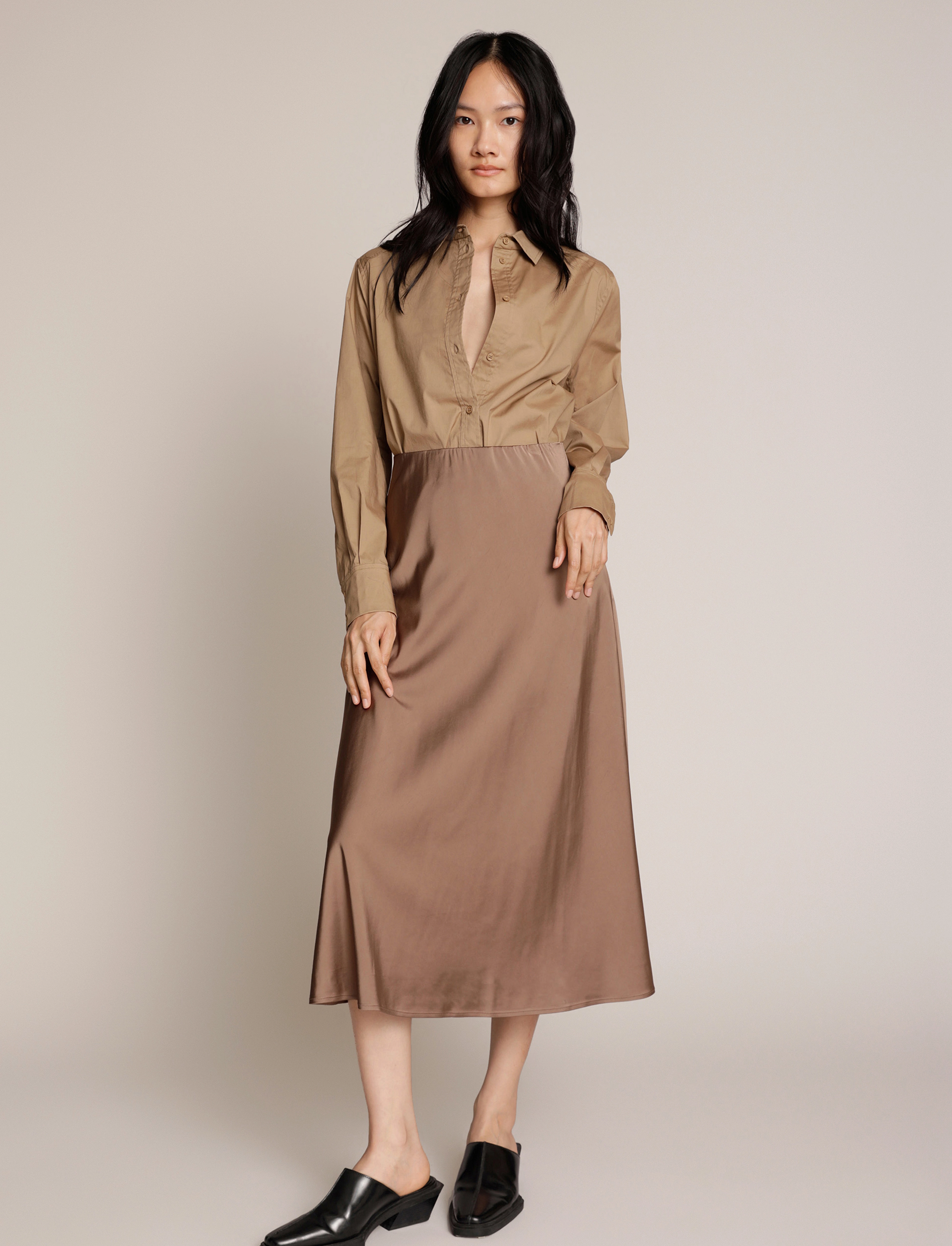 Munthe - BABE - spódnice do kolan i midi - camel - 3