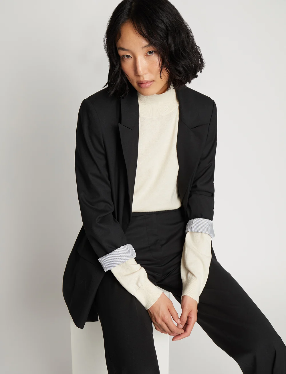 Munthe - SUMATRA - kostymbyxor - black - 5