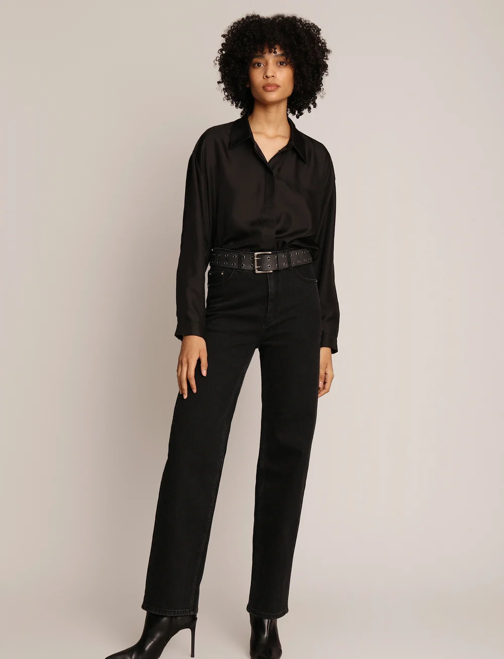 Munthe - CULINARI - straight jeans - black - 0