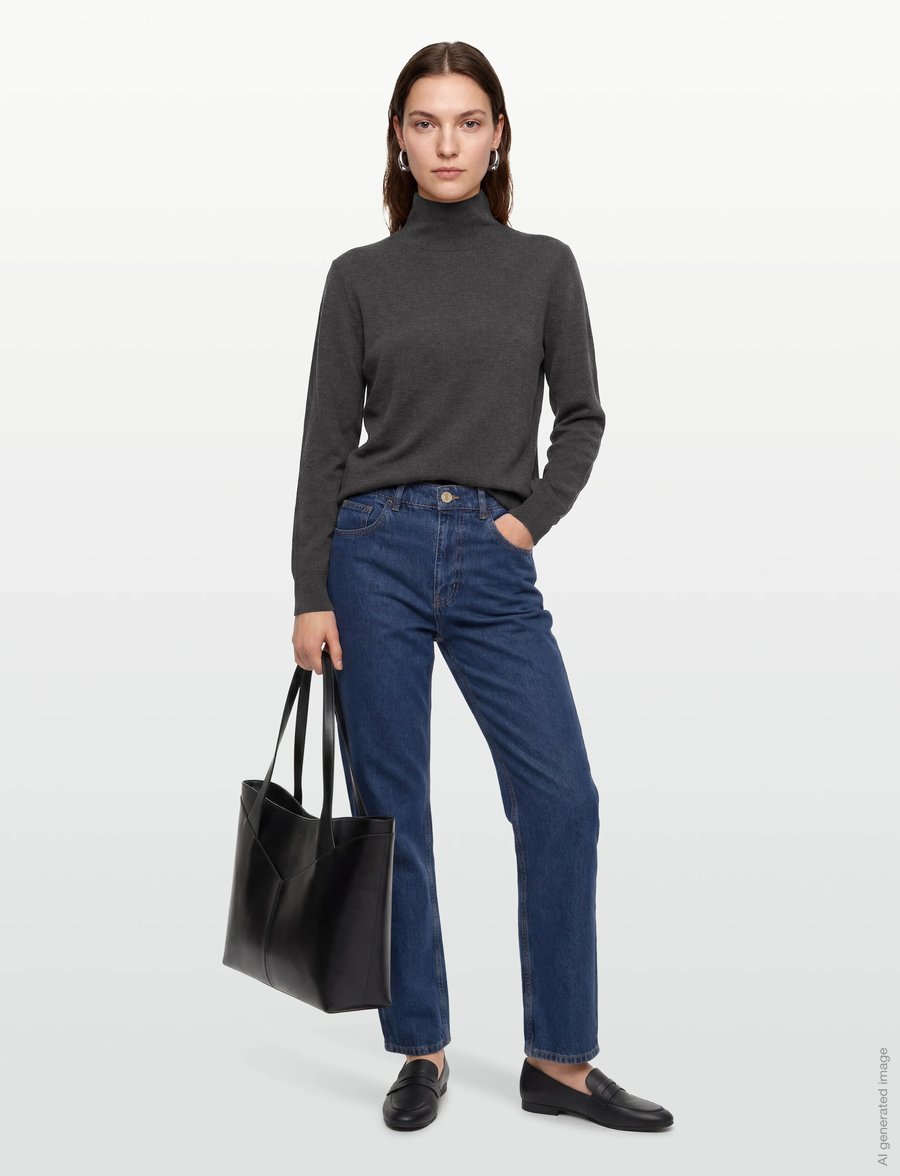 Munthe - GOLDILOCK - rollkragenpullover - charcoal - 0