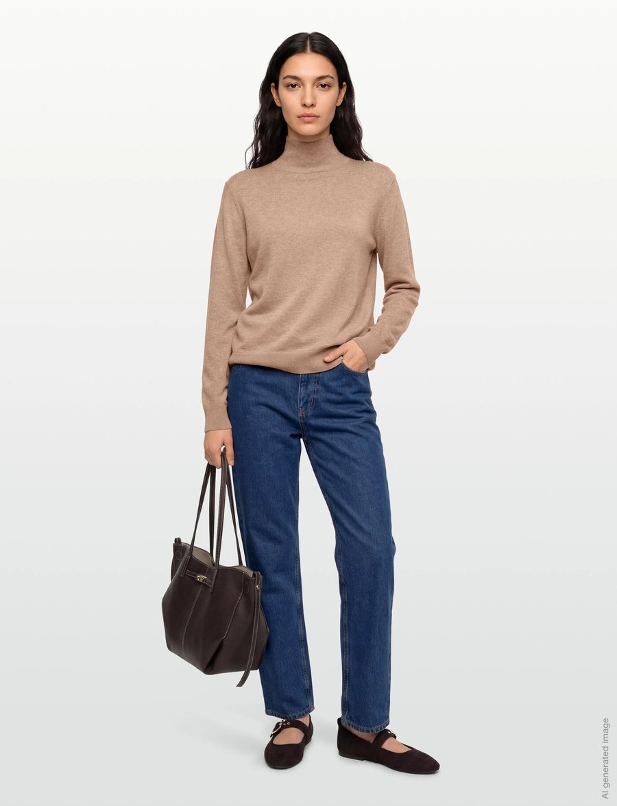 Munthe - GOLDILOCK - rollkragenpullover - sand - 0