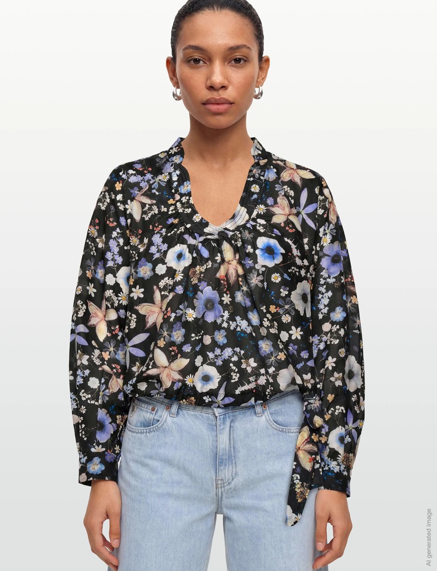 Munthe - FERNE - langärmelige blusen - black - 3
