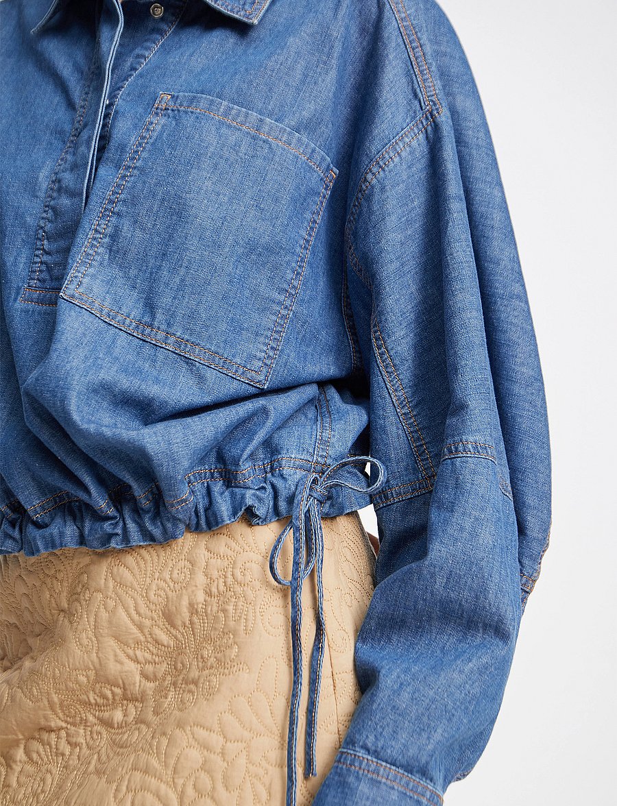 Munthe - FIHR - jeanshemden - indigo - 5