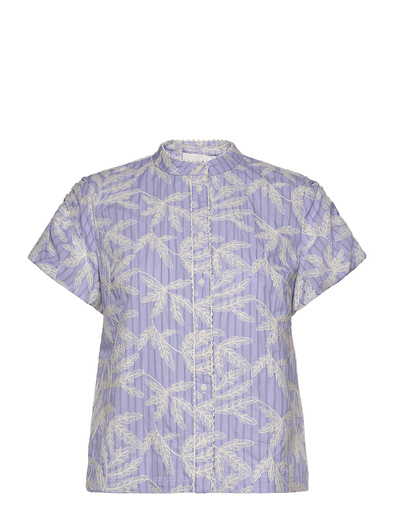 Munthe - FREDIA - kortermede bluser - light blue - 1