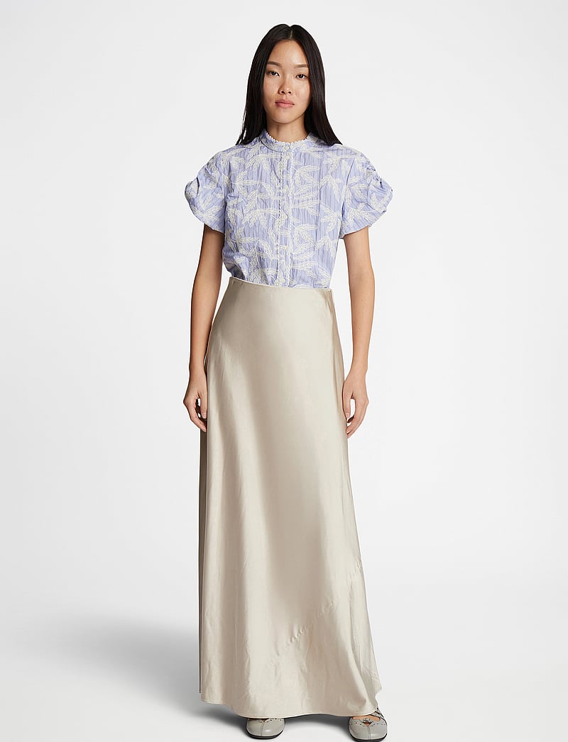 Munthe - FREDIA - kortermede bluser - light blue - 0