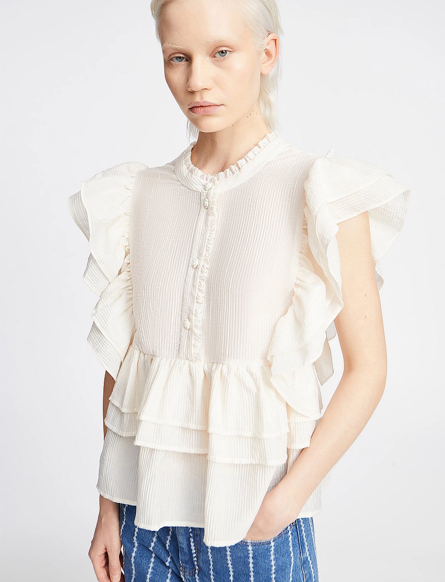 Munthe - FULTON - Ärmellose blusen - ivory - 5