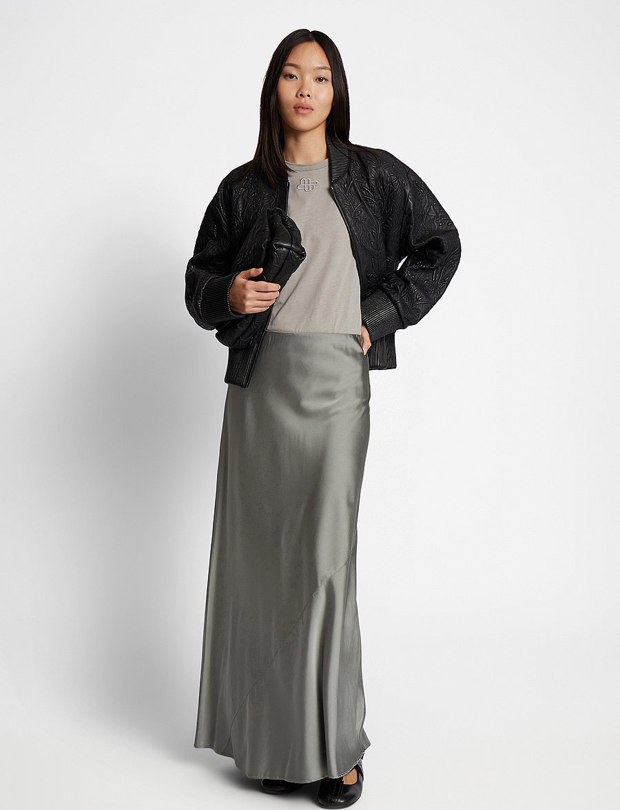 Munthe - BARDOT - satinnederdele - dusty green - 3