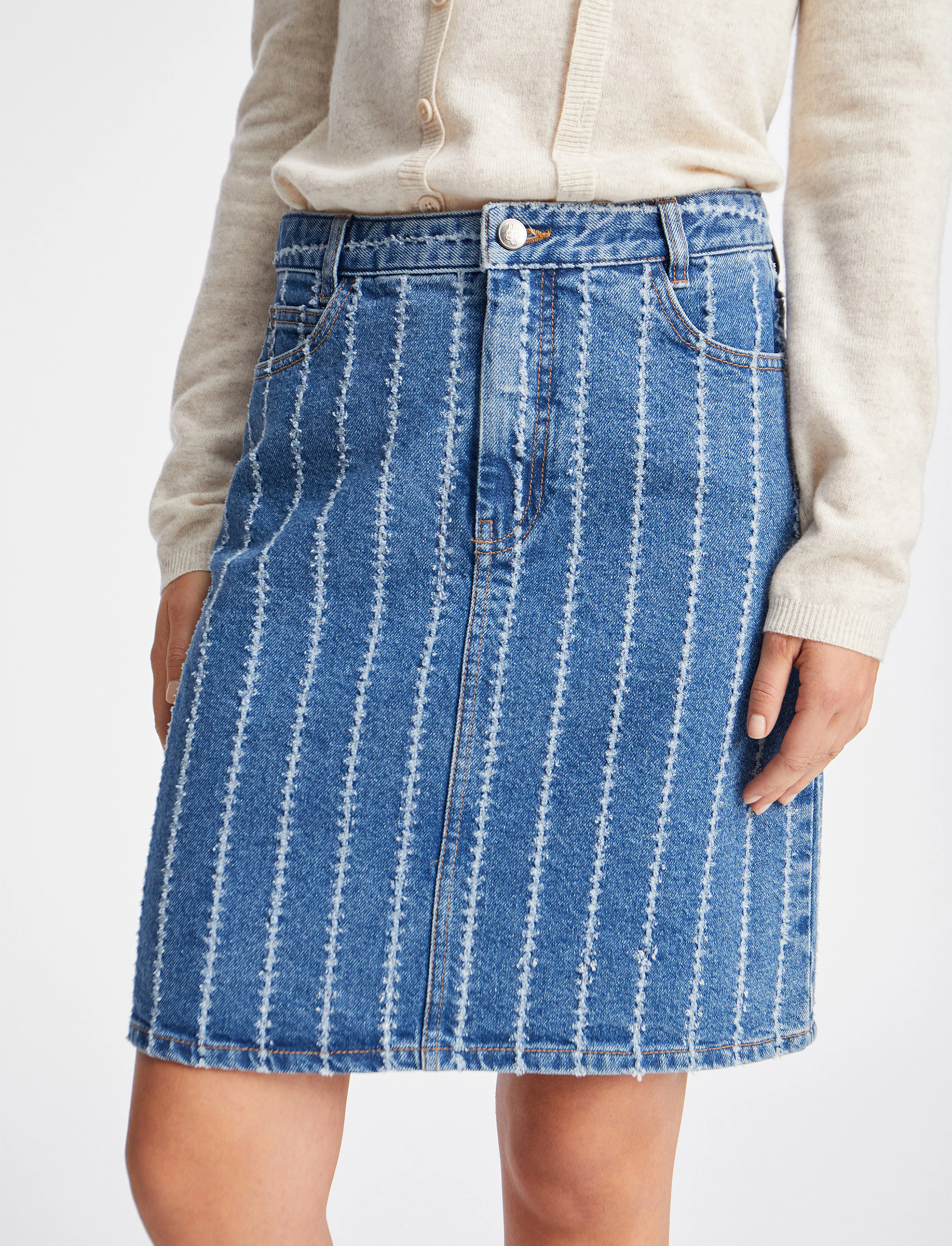 Munthe - FRUMAH - jupes en jeans - indigo - 4