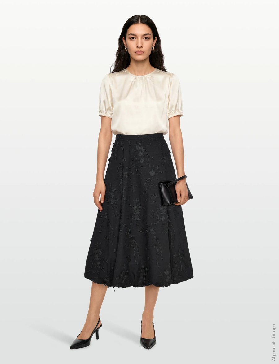 Munthe - FIAMMA - midi-röcke - black - 0