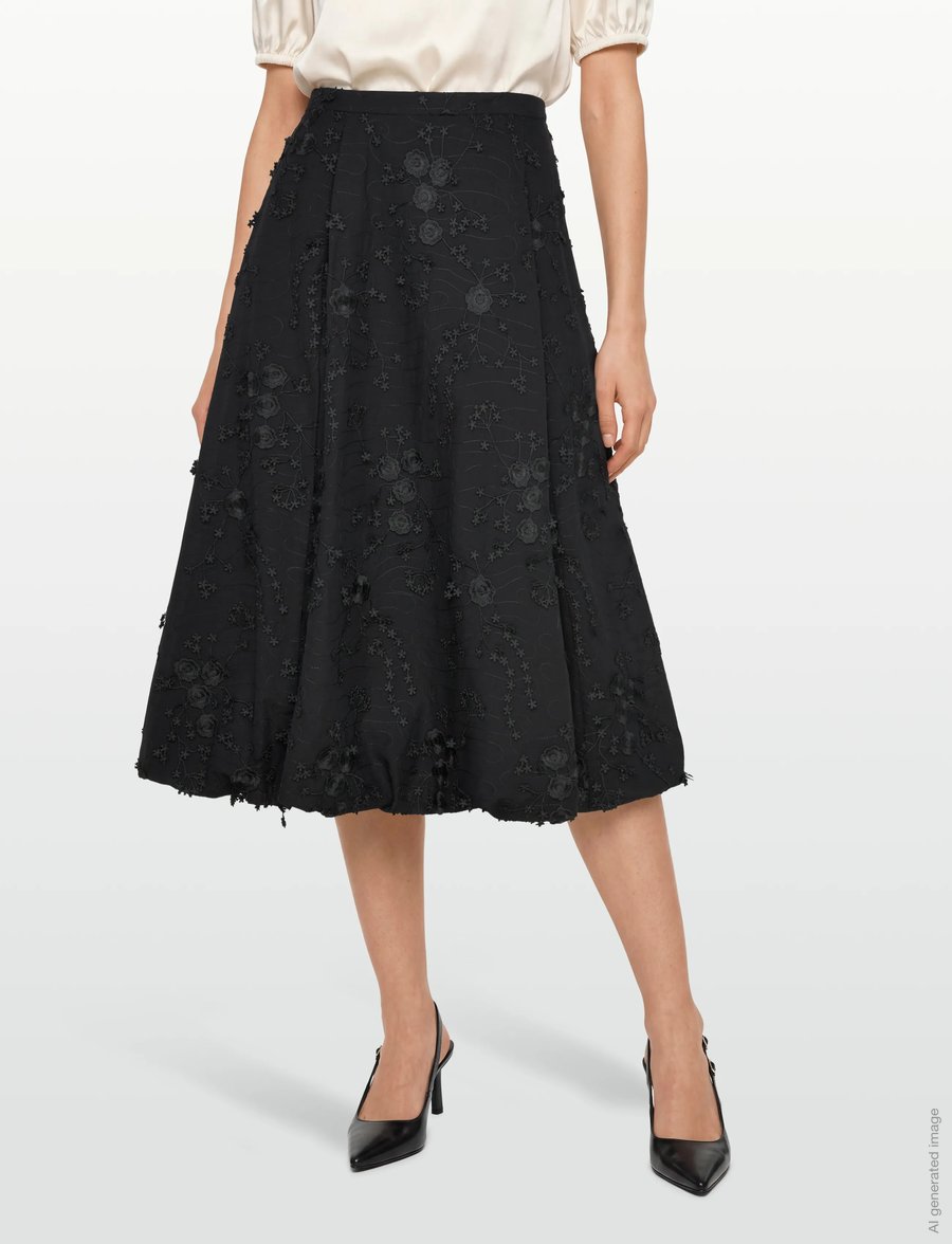 Munthe - FIAMMA - midi-röcke - black - 3