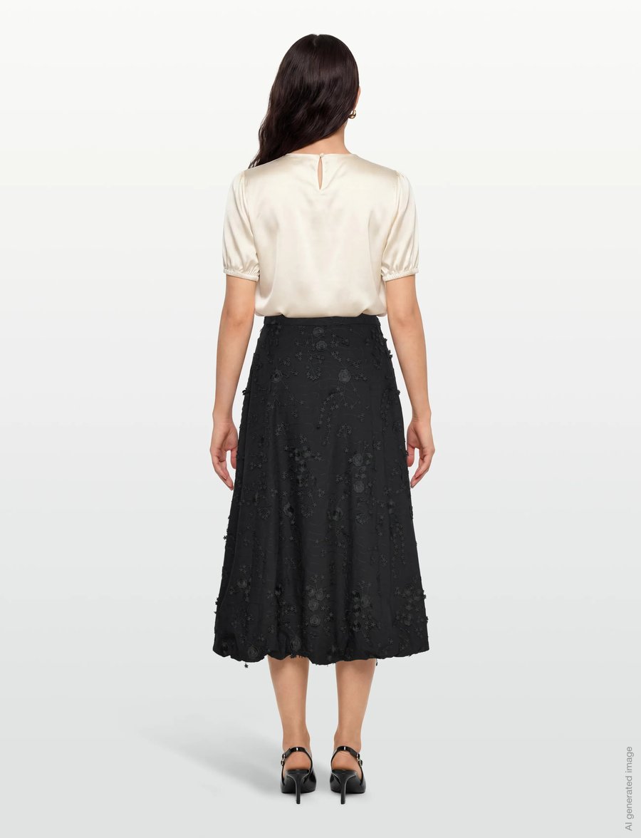 Munthe - FIAMMA - midi-röcke - black - 4