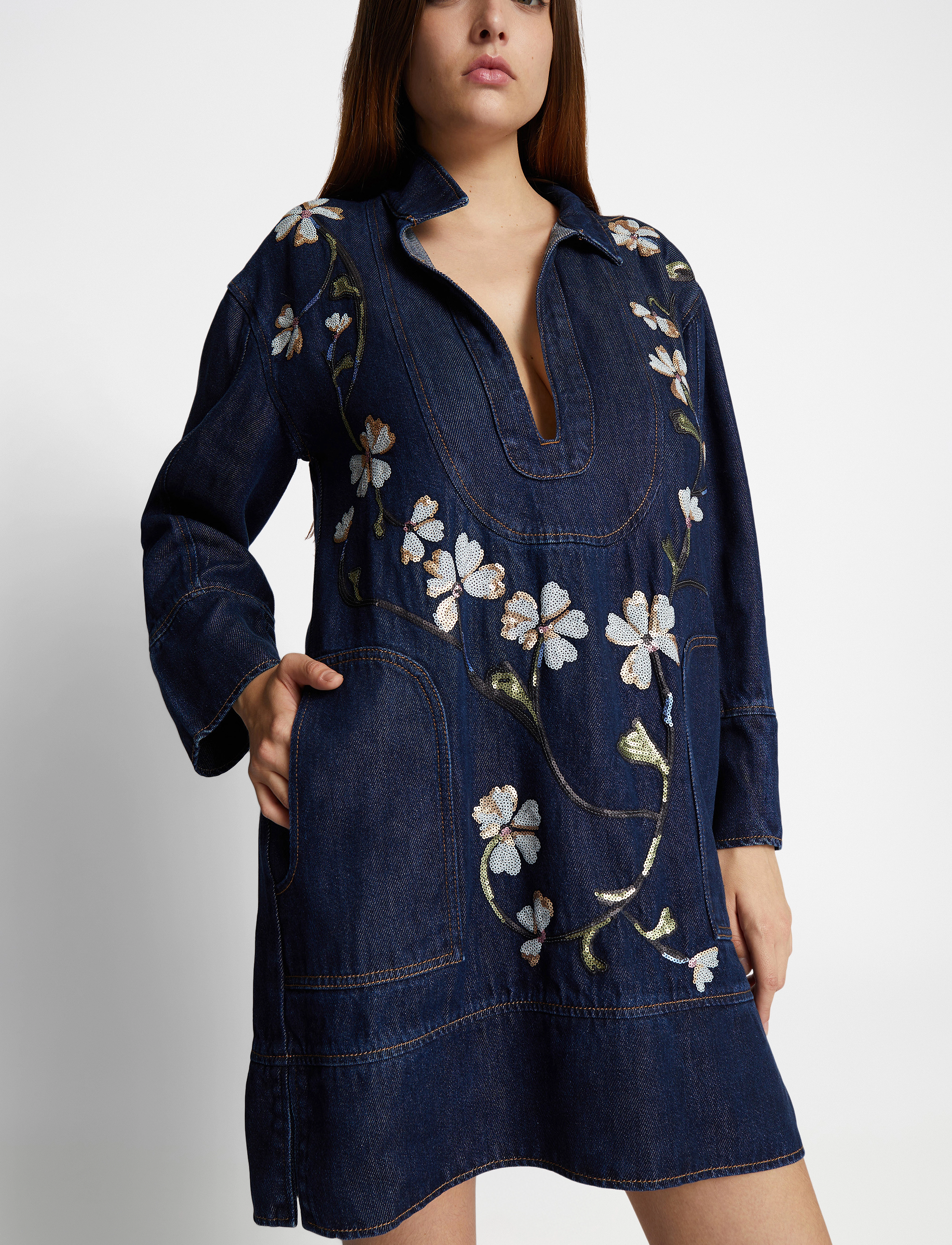 Munthe - FIVA - krótkie sukienki - indigo - 4
