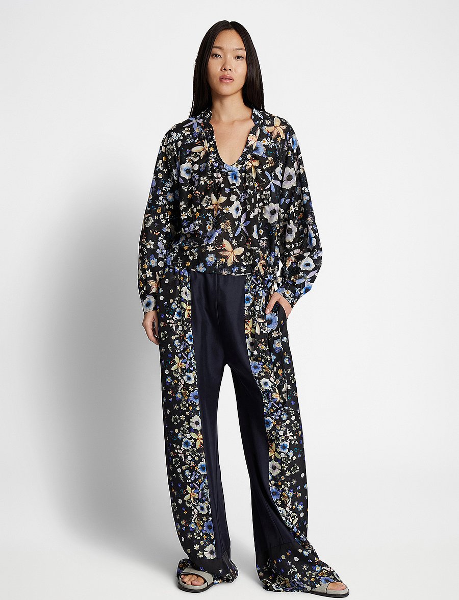 Munthe - FABERT - hosen mit weitem bein - black - 0
