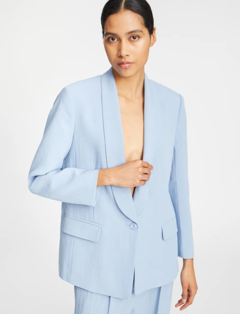 Munthe - KLIOMI - einreihige blazer - light blue - 4