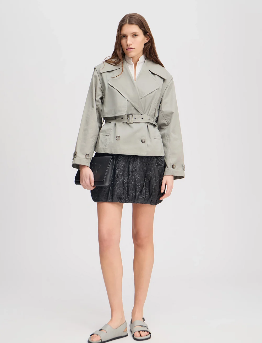 Munthe - SOFUA - trenchcoats - dusty green - 0