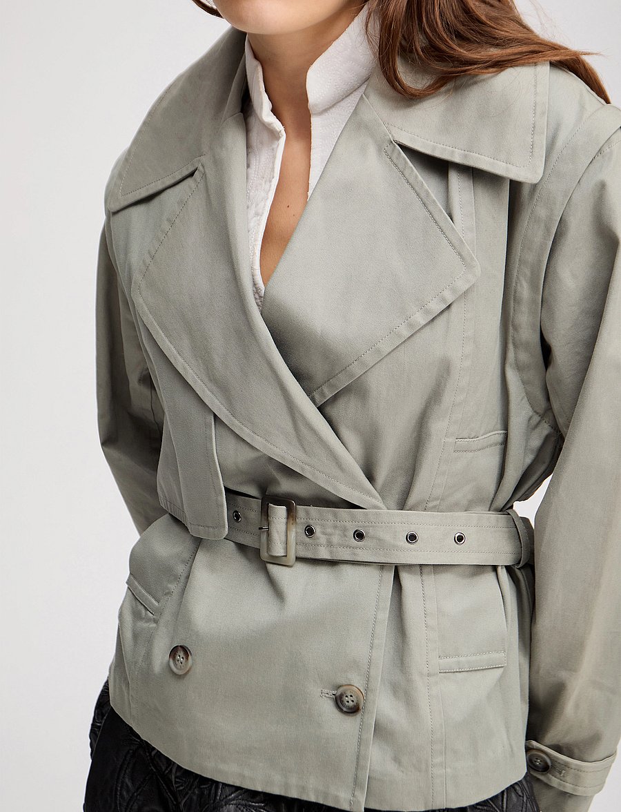 Munthe - SOFUA - trenchcoats - dusty green - 5