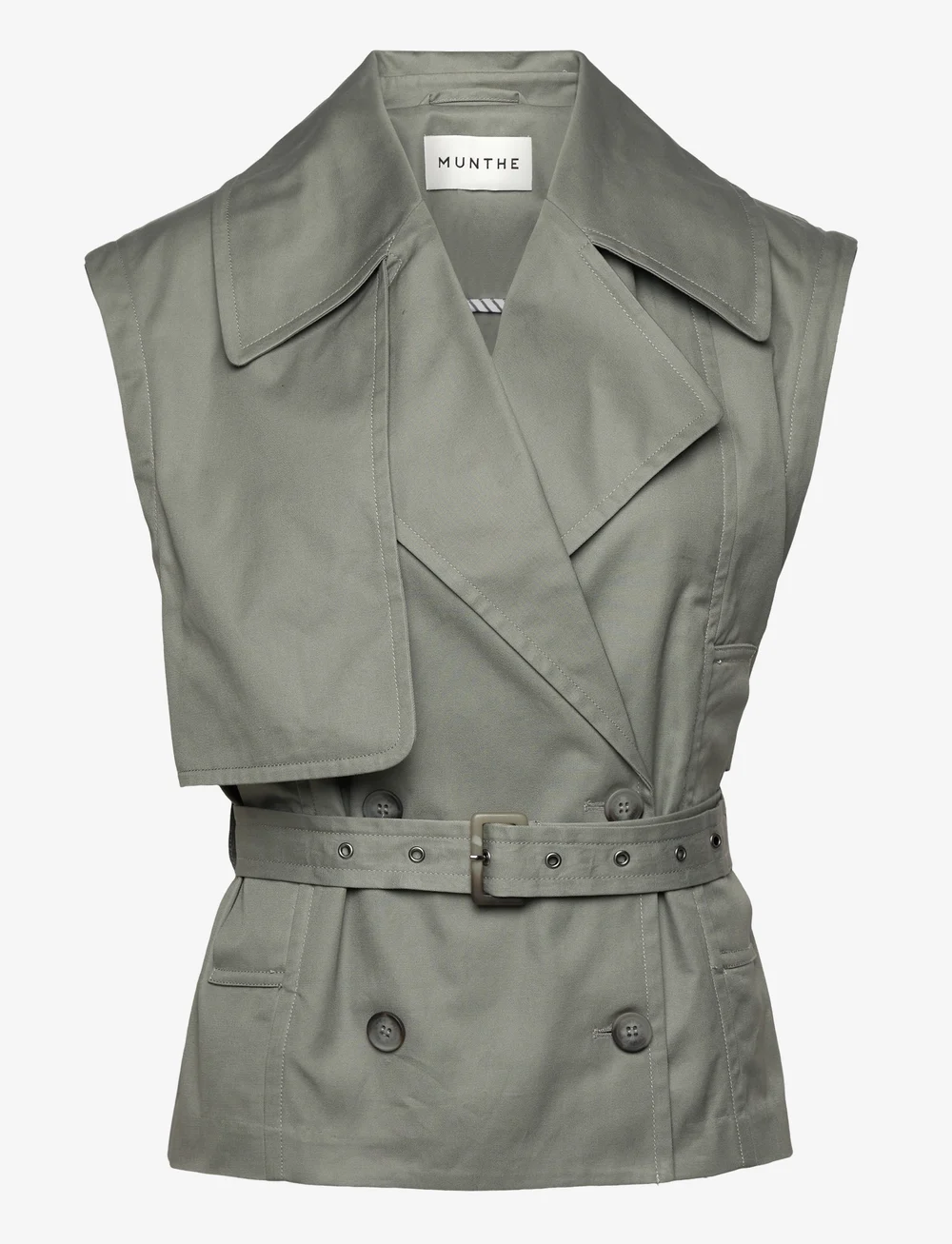 Munthe - SOFUA - trenchcoats - dusty green - 3