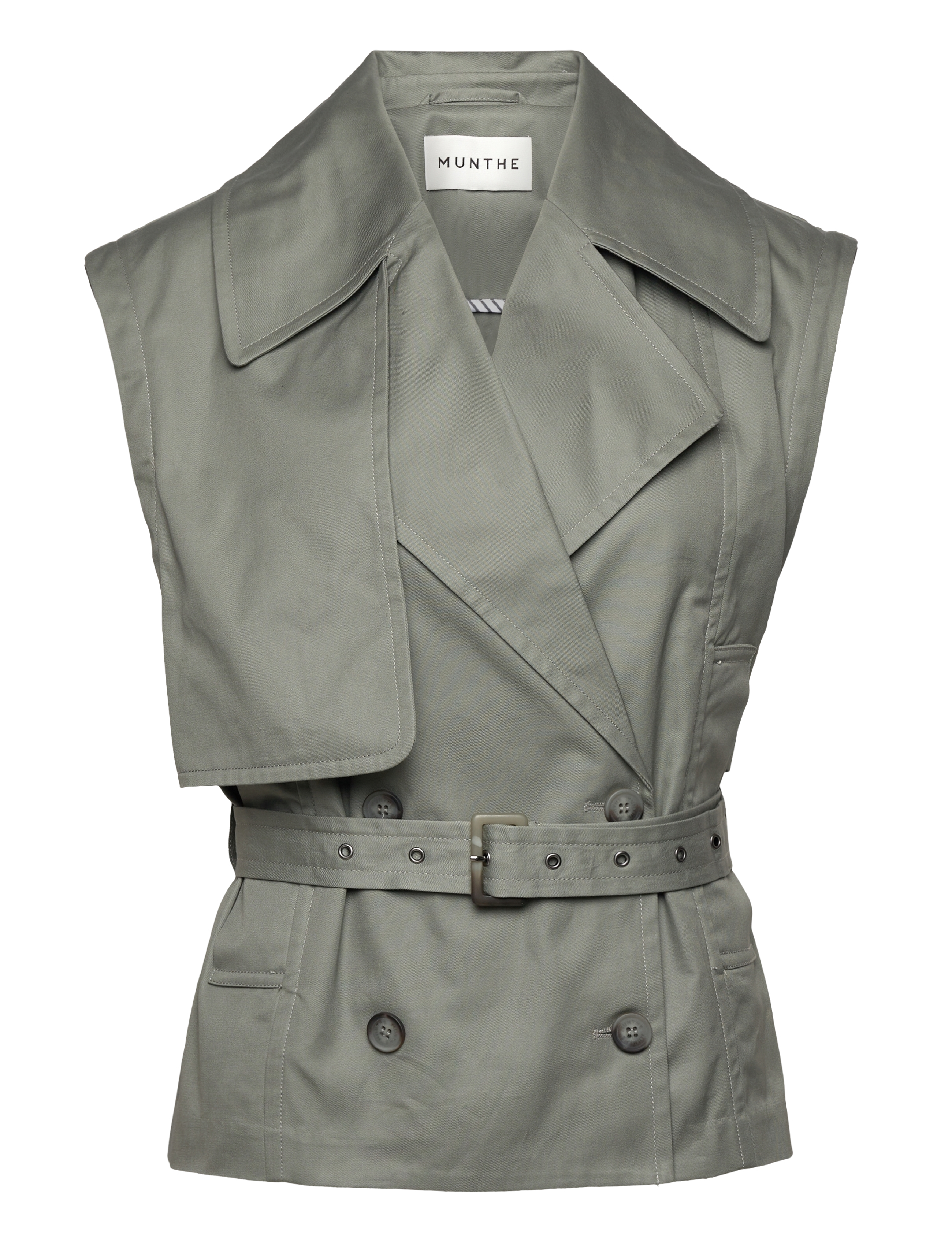 Munthe - SOFUA - trench coats - dusty green - 3