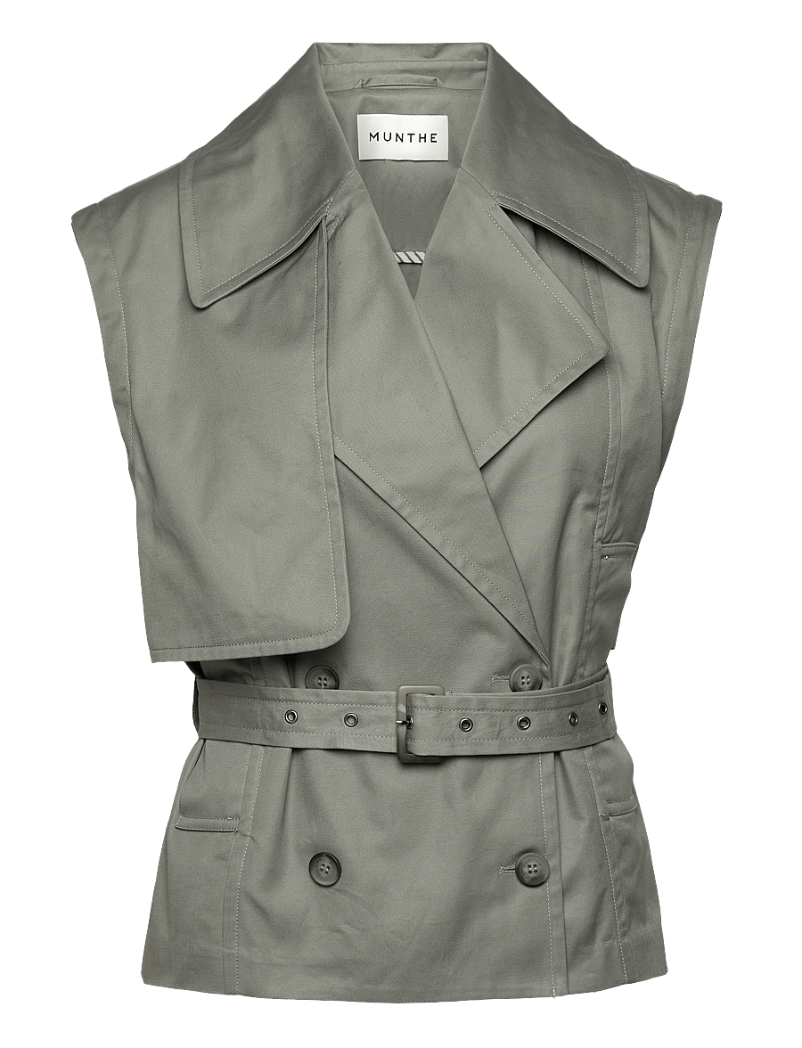 Munthe - SOFUA - trenchcoats - dusty green - 3