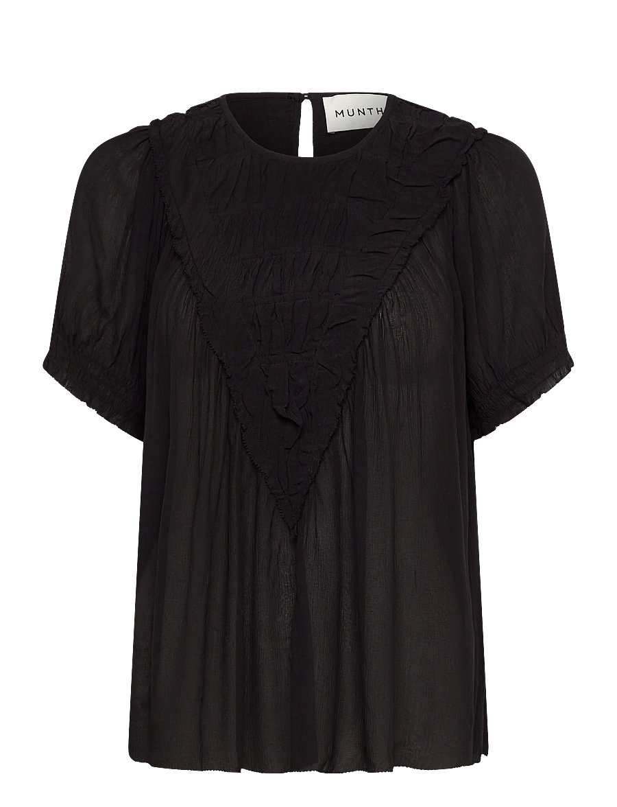 Munthe - PERILLA - kurzärmelige blusen - black - 0