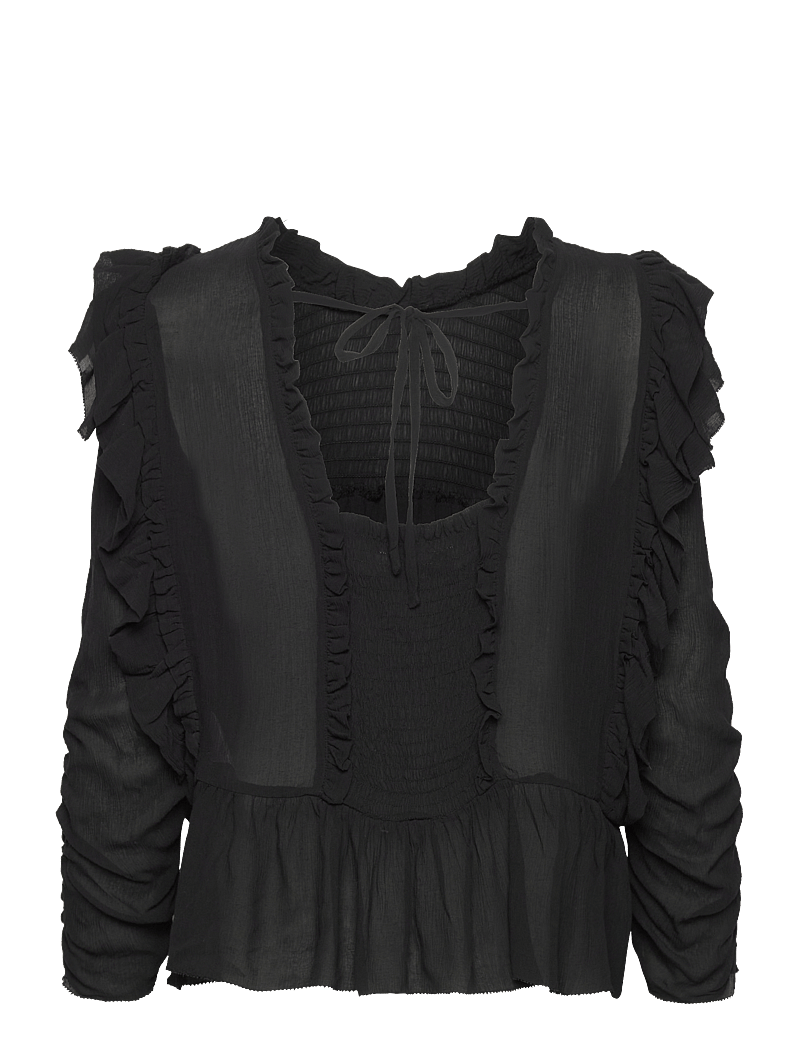 Munthe - CRISP - langærmede bluser - black - 2