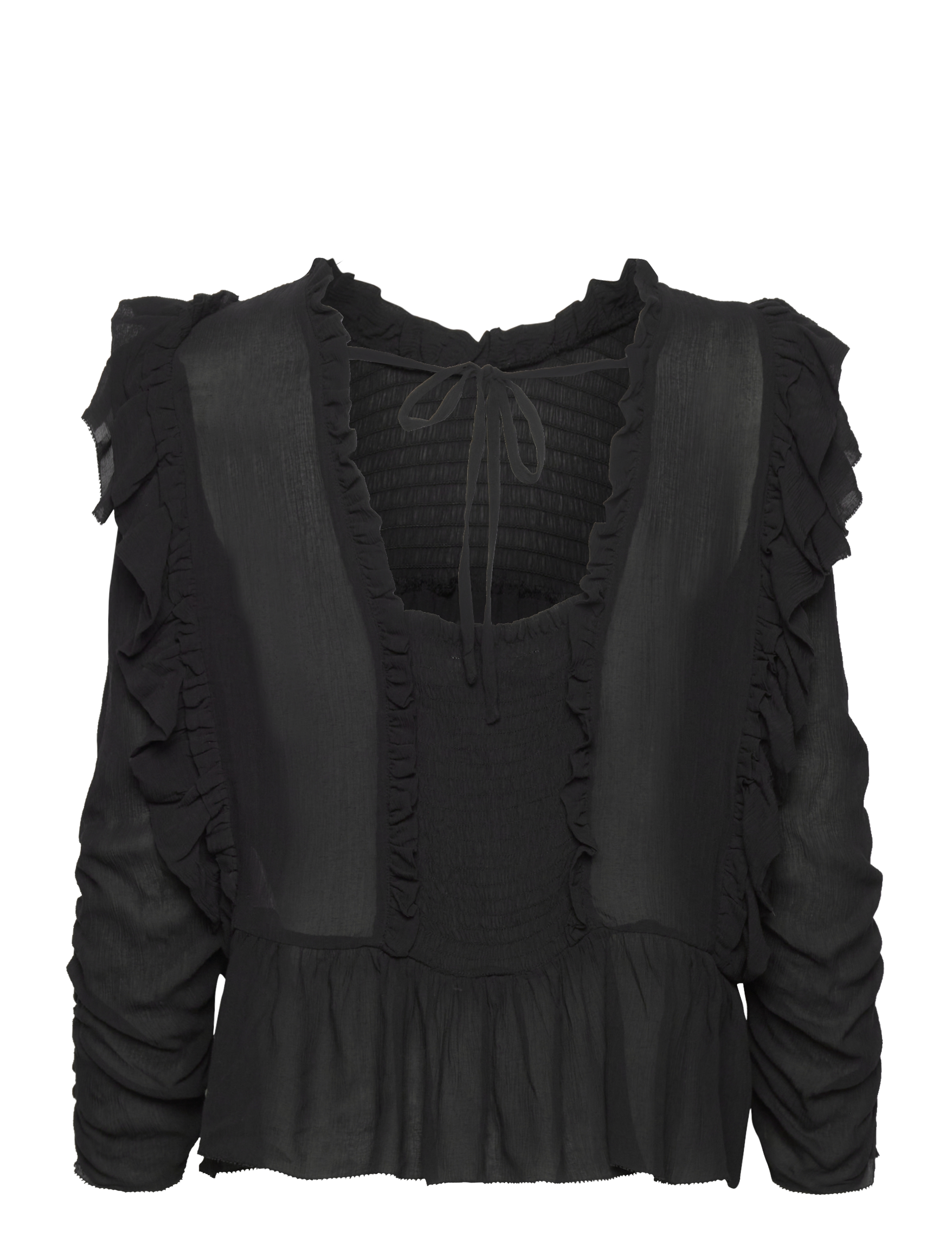 Munthe - CRISP - long-sleeved blouses - black - 2