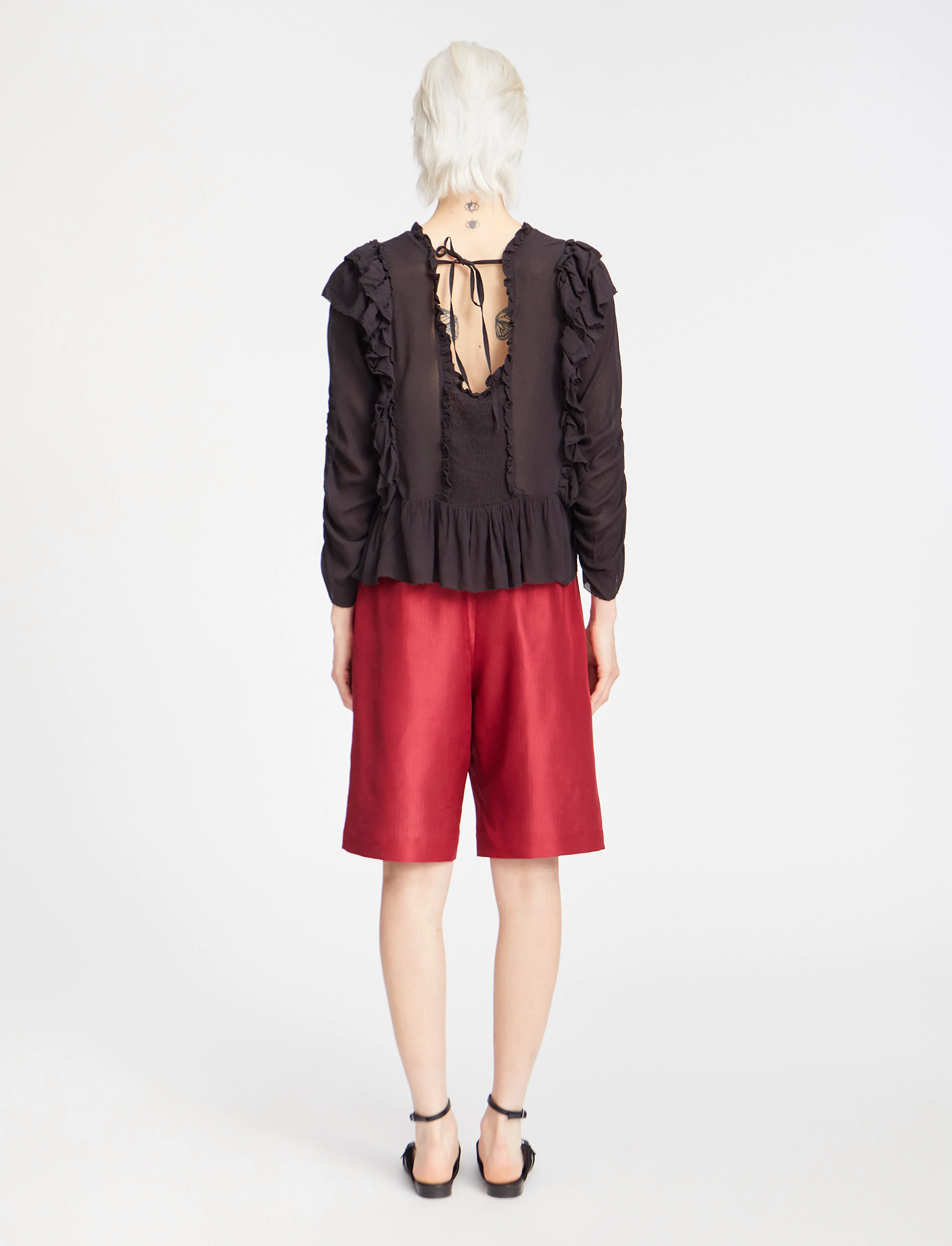 Munthe - CRISP - long-sleeved blouses - black - 3