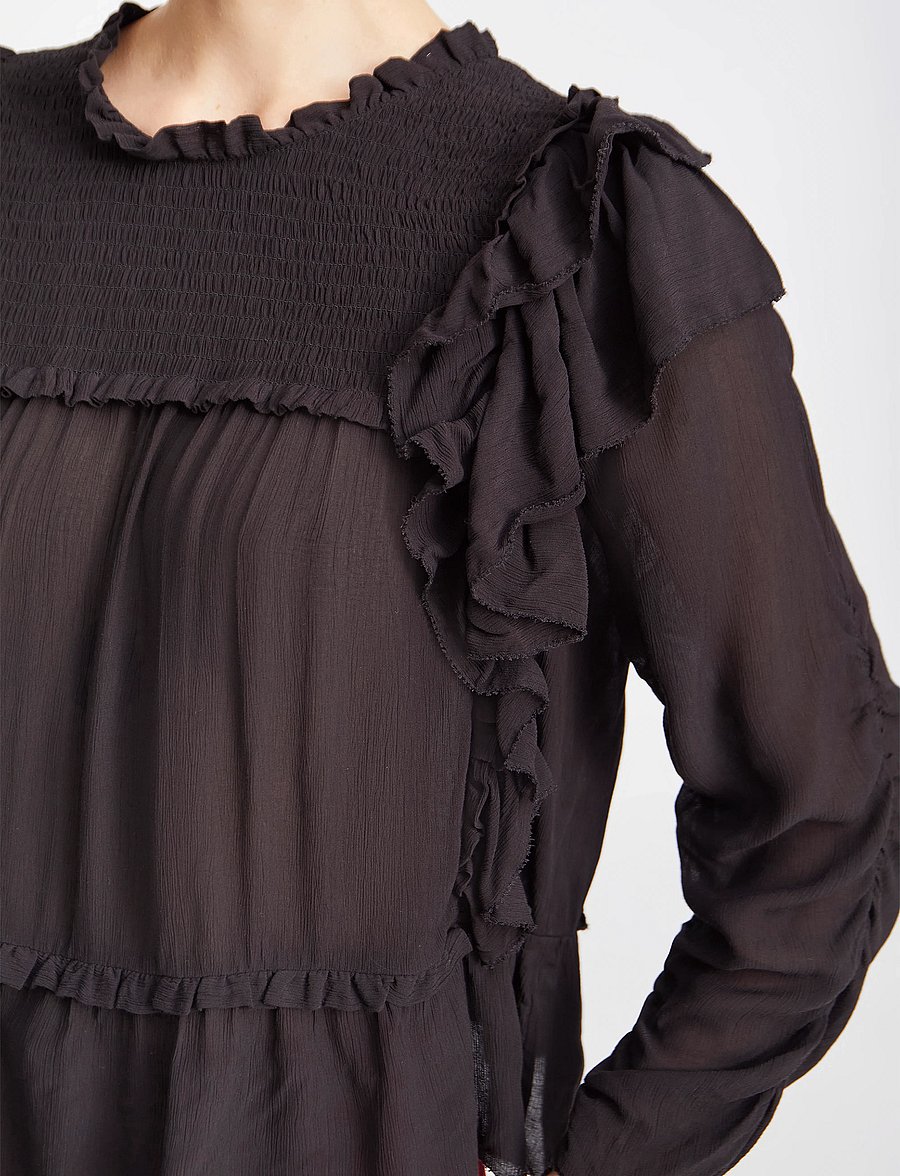 Munthe - CRISP - langärmelige blusen - black - 4