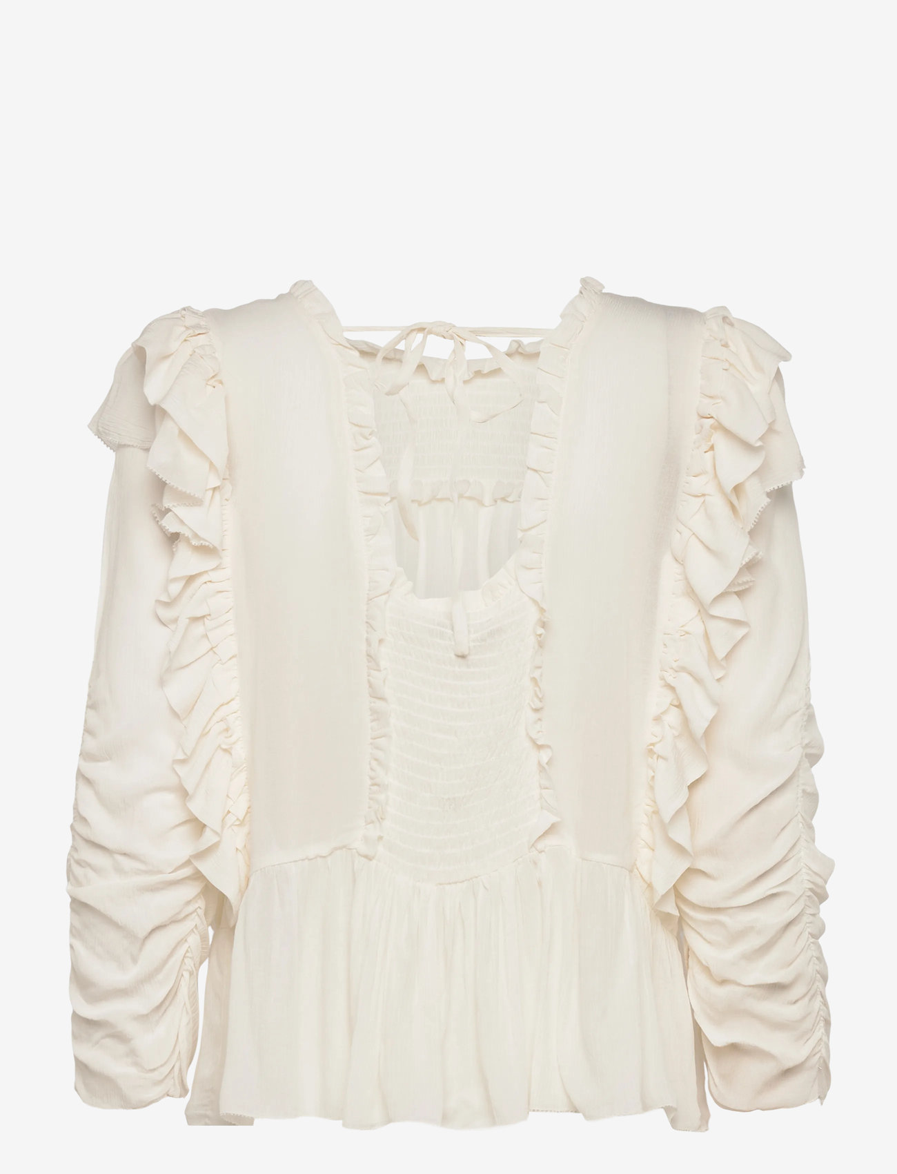 Munthe - CRISP - blūzes ar garām piedurknēm - ivory - 1