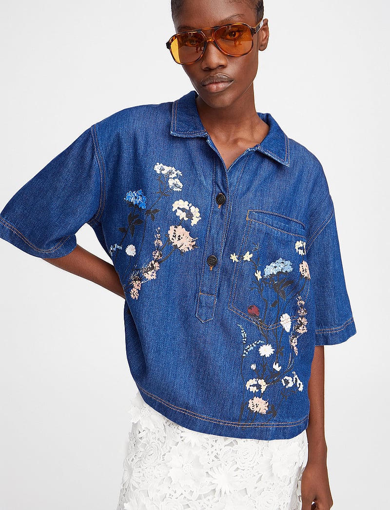 Munthe - PHOR - jeansskjortor - blue - 0