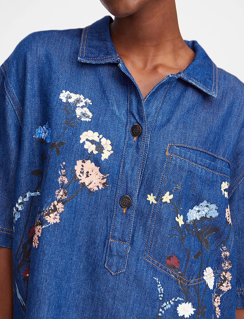 Munthe - PHOR - jeansskjortor - blue - 5