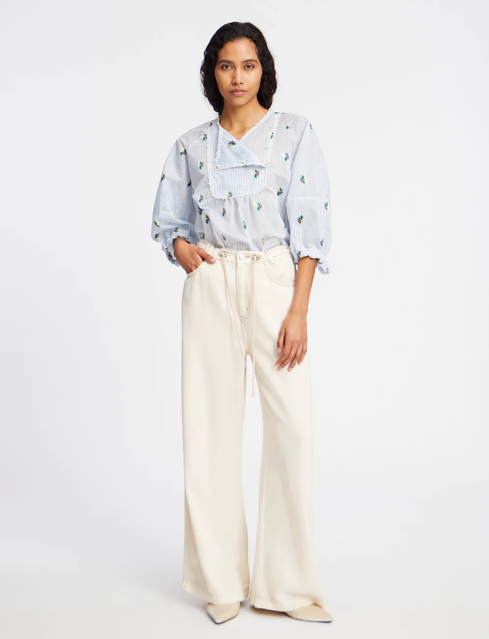 Munthe - PRISTINA - kortærmede bluser - light blue - 0